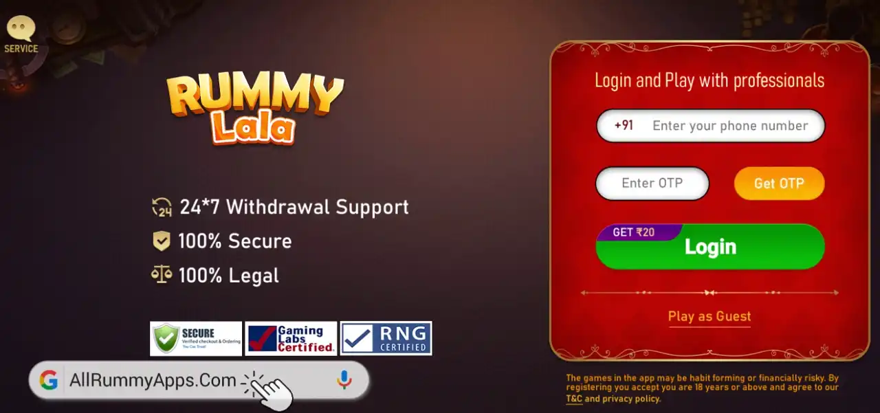 Rummy Lala Apk Sign Up