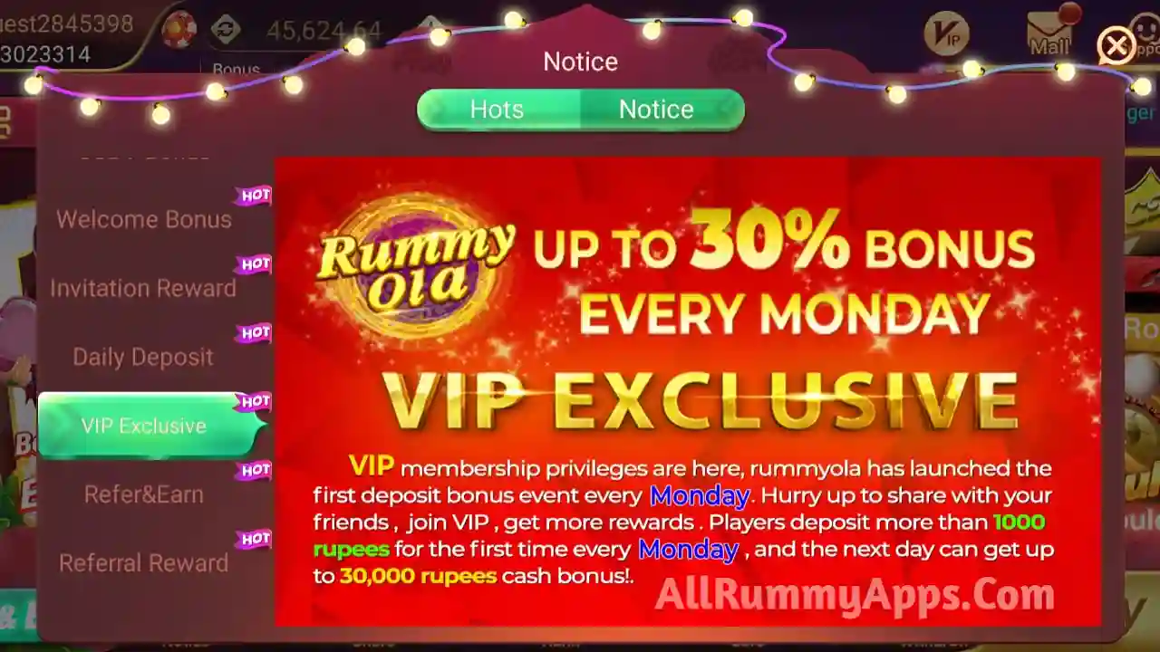 Ola Rummy VIP Features